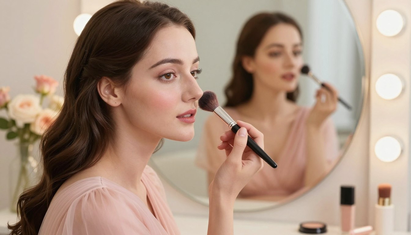 Jaki makijaż do pudrowej sukienki